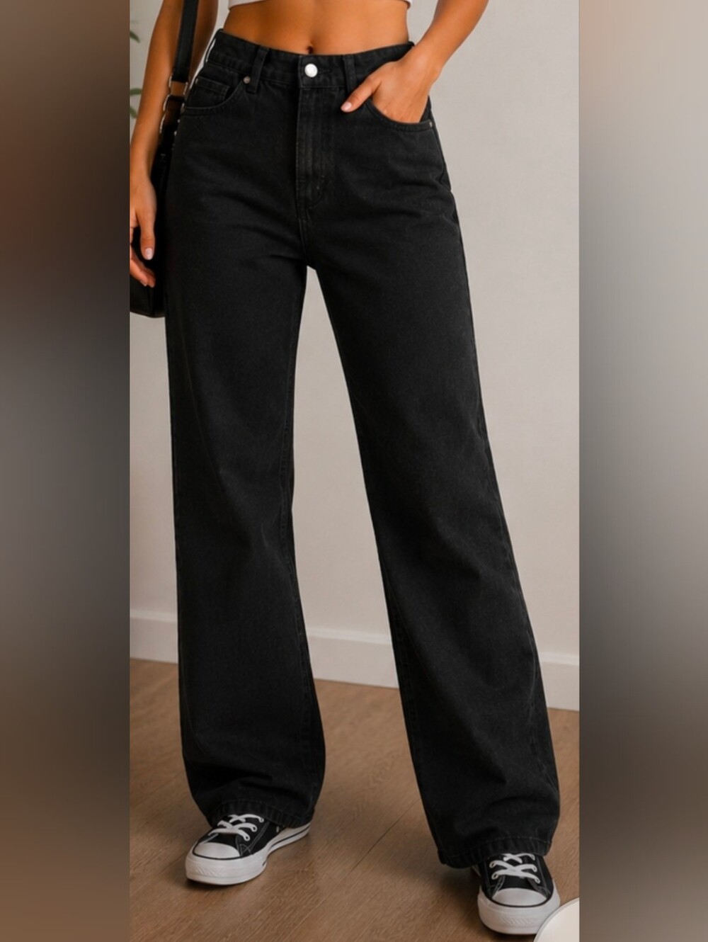 S.O.N.G. Black Straight Leg Jeans Women’s 7/28 100% Cotton Y2K